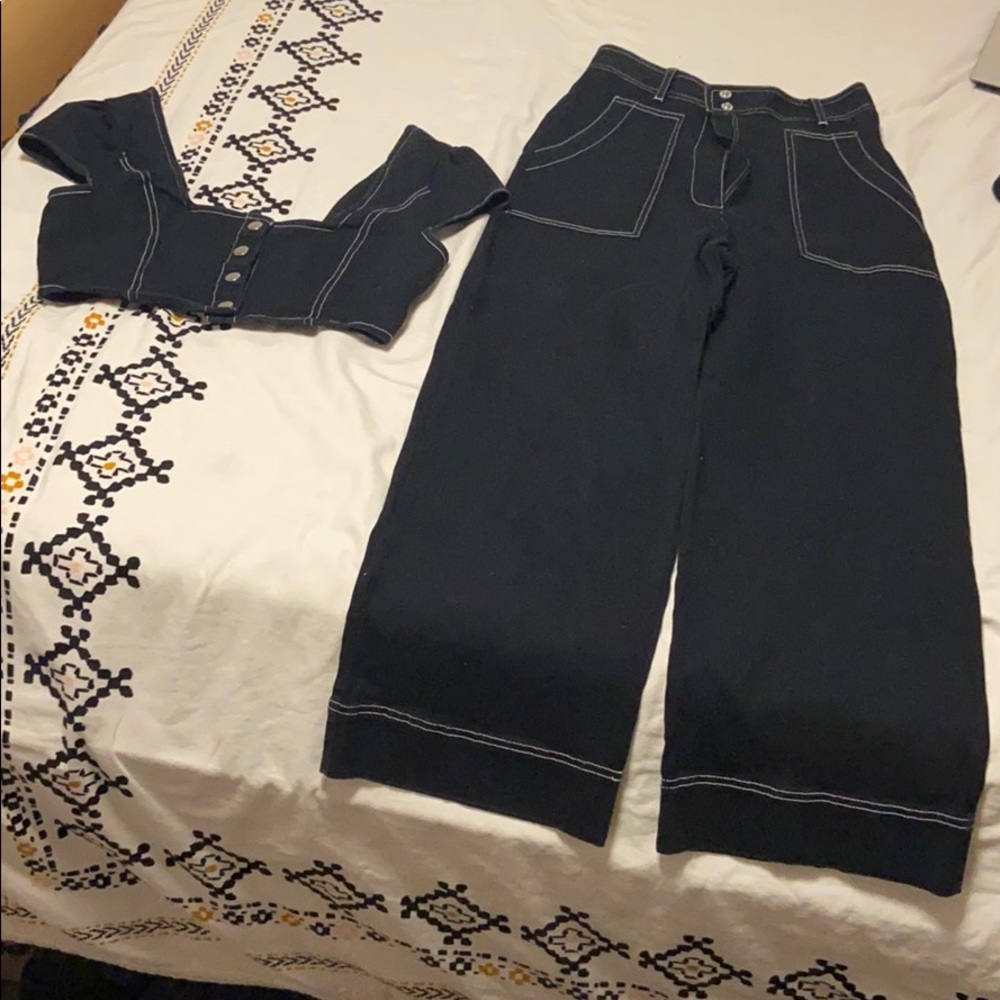 UO High-Rise Utility Pant and Crop Top